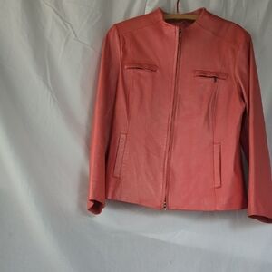 Alfani Women's Pink Leather Jacket